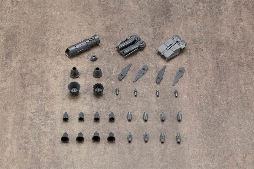 多くのユーザーの声にお応えしてジェットノズルの様な
スラスターパーツが登場！ノズルパーツは大小2種ずつそれぞれの形状に
拡大・収縮した状態も再現可能！