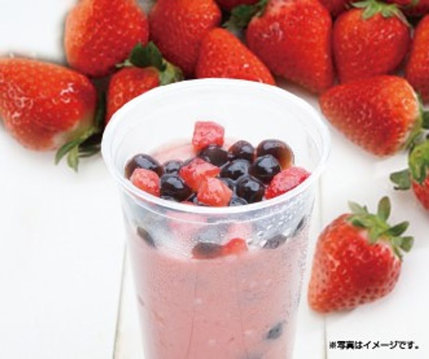 できたてフレッシュにこだわったジューススタンド
「Juicer Bar (ジューサーバー)」に
新商品「タピオカいちご」が登場！