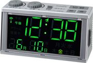 「老眼」に着目したシニア専用『らくらく電波時計』登場！大きなボタンで簡単操作！目に優しいグリーン色のLED表示