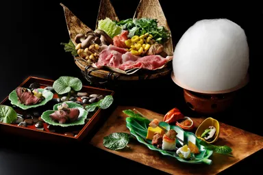 【界 アルプス】料理_雪鍋会席など2点