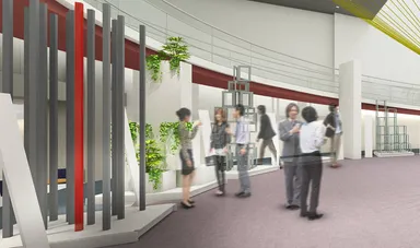 出展者は「デザイン再起動」のテーマに沿って作品を展示