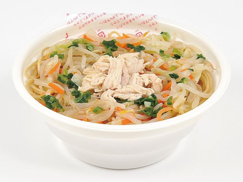 レンジ麺も健康志向!
全粒粉を使用した鶏白湯ラーメン
