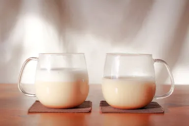 あわあわラテと通常のラテとの比較