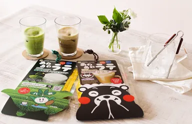 グラスと商品写真