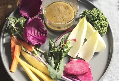 旬の野菜など、好みの野菜をつけて