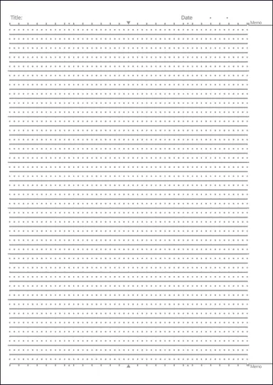 6mm罫37行止罫(プラスメモリ罫)