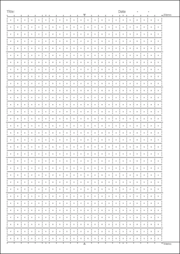 7mm罫32行止罫(プラスメモリ罫)