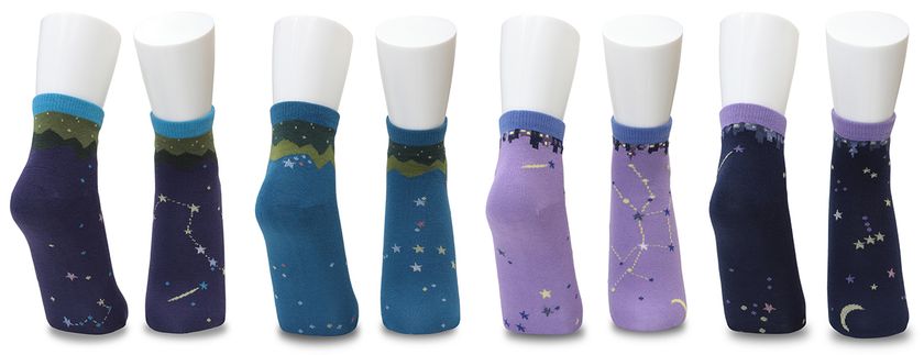星座や流れ星をデザインした『宙ソックス』を、
2018年12月7日（金）に発売