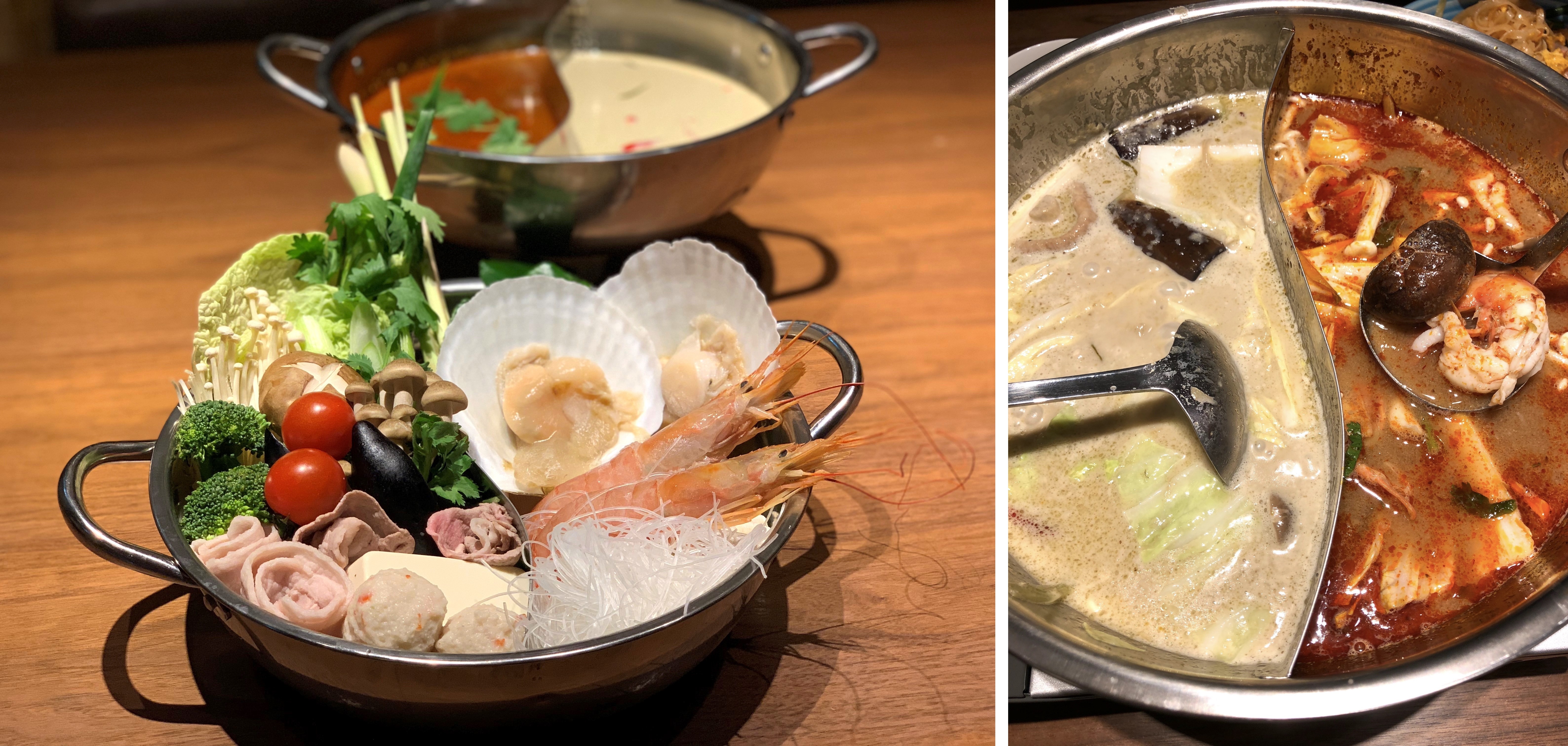 国内初の火鍋風 食べ比べエスニック鍋 を赤坂のタイ料理 ギンカーオ で提供開始 トムヤム鍋とグリーンカレー鍋を一度に堪能 Gin Khao Cafe California Thaiのプレスリリース