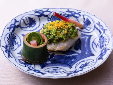 【星のや京都】五味自在・焼物「鰆菜種焼き」