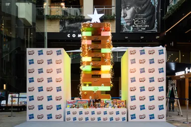 巨大ジェンガクリスマスツリー