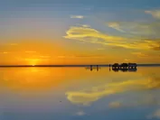 ウユニ塩湖の夕焼け2