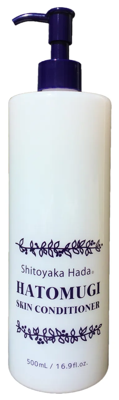 新商品「シトヤカハダ 濃厚とろみハトムギ化粧水 高保湿しっとりタイプ 500mL」　￥1,000(税別)