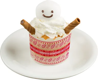 スノーマンのふんわりカップケーキ