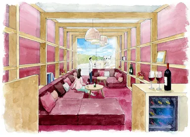 【リゾナーレ八ヶ岳】ワインスイートメゾネット客室パース1