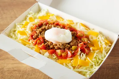 「TABETE」限定メニュー「めり乃特製 ラム肉で作るタコライス」1