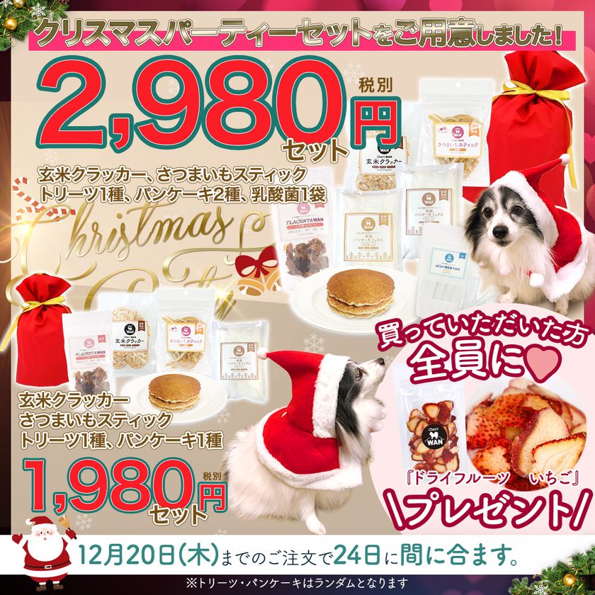 愛犬専用 特製クリスマスギフトセット 登場 犬用スイーツを販売する Cheri Wan にて販売 株式会社ecホールディングスのプレスリリース