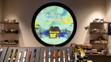 店内プロジェクションマッピング演出