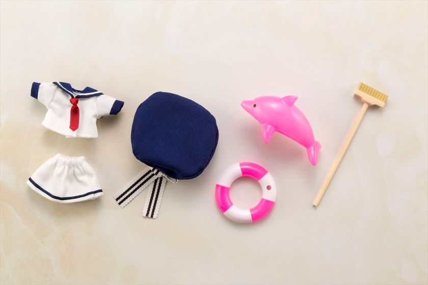 「キューポッシュえくすとら」に新シリーズ！【おしごともーど】登場！
第一弾は「水兵さん」！
～シェルピンク～ではピンクを基調としたイルカやうきわがセットに！