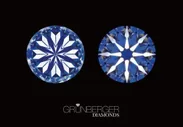Grunberger Diamondsのダイヤモンド上部・下部に美しく浮き上がる完璧な8本のキューピッドの矢と8つのハート
