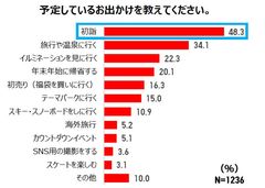 予定しているお出かけを教えてください。