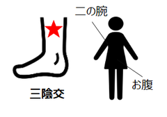 三陰交　温めのポイント