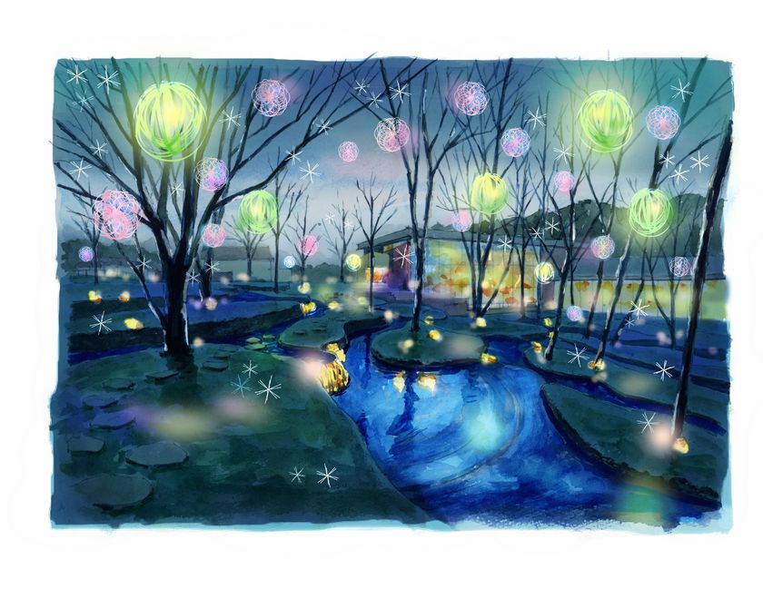 星のや軽井沢
春を待ちわび、訪れを寿ぐイベント
「春待ちぼんぼり」開催
期間：2019年2月15日～4月15日