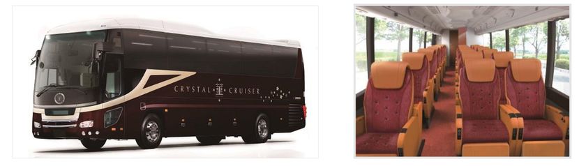 2019年春  新型車両の豪華バス　2台導入！！
“クリスタルクルーザー「菫」(すみれ）”　デビュー
「日本一周の旅（東日本編・西日本編）12日間」1月4日発売