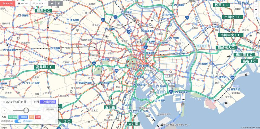 インクリメントＰ、法人向け「MapFan」でプローブ渋滞情報提供
細街路を含む全国の渋滞表示＆ルート探索をラボサイトで公開中