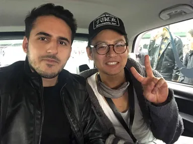 通訳のハムザさんとお客様