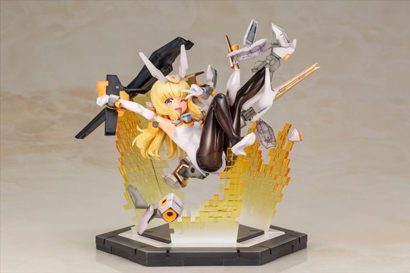 TVアニメ「フレームアームズ・ガール」のバーゼラルドが
『‐SESSION GO！！‐』シリーズでついに立体化！
少し幼い印象のあるバーゼラルドの柔らかさや関節部の表現にも注目だ！