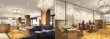 (左)ウッド調の柱やフローリングが温かさを感じさせ、“リビングルーム”のような雰囲気に、グループでのお食事におすすめの半個室を新設