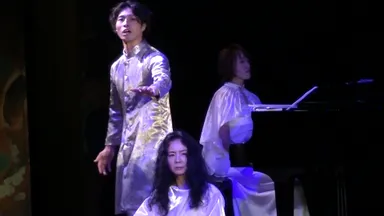 三人芝居の金子、小野口、小川