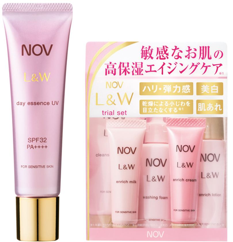 【2019年3月5日】『ノブ』の高保湿エイジングケア*1
「Ｌ＆Ｗ(エルアンドダブル)シリーズ」から、
紫外線を防ぎ、ハリとつやのあるお肌へ導く
「日中用美容液」発売