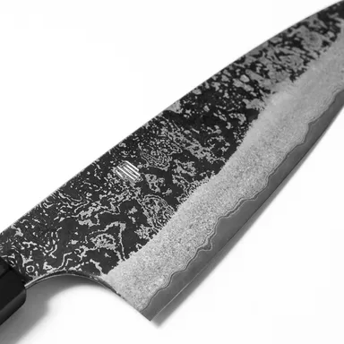 黒打暗紋ダマスカス牛刀