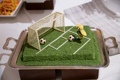 抹茶のバタークリームをサンドしたパウンドケーキ