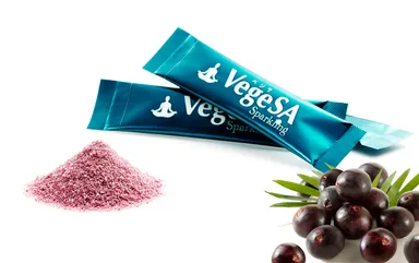 スーパーフードのアサイー味でスパークリングの清涼感