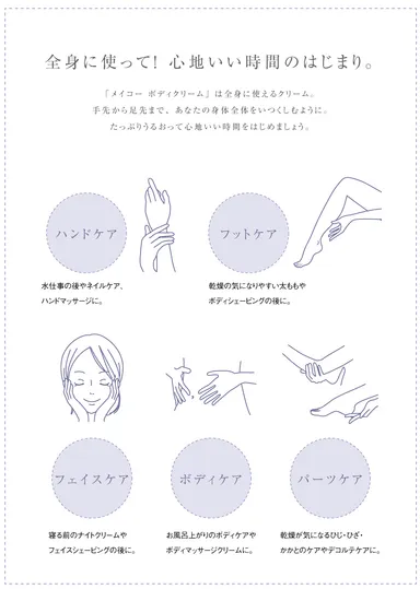 全身に使えるクリーム