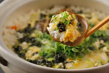 シメの雑炊は垂涎モノ