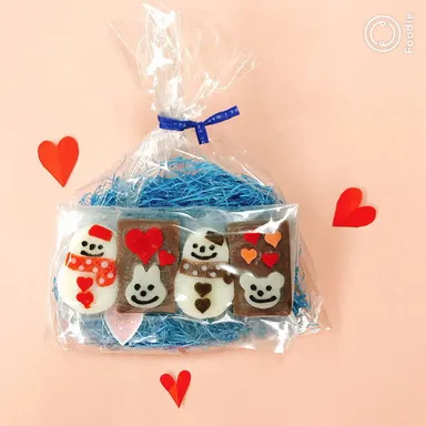 バレンタインかまぼこ　チョコ色