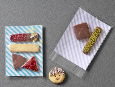 まる さんかく しかくクッキー　ラッピング例