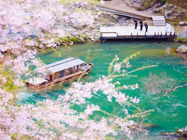 【星のや京都】星のや京都送迎専用船・桜(１)