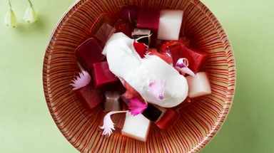 【軽井沢ホテルブレストンコート】2品目：花時雨（みつ豆のパルフェ）_03 (2)