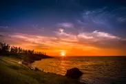 越前三国・夕日を眺められる二の浜海岸