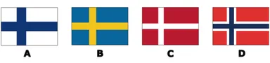 北欧4ヵ国の国旗