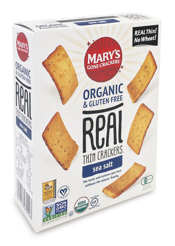 フルオーガニック・ホールグレイン・アレルゲンフリー
素材まるごと、自然の恵みを活かした
バリアフリークラッカー
本場アメリカの亀田製菓グループ100％子会社で作った
『リアルクラッカー』新発売！