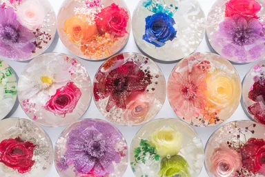 高品質のプリザーブドフラワーを使用