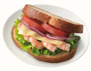 ツナマヨ風味のえびサンド