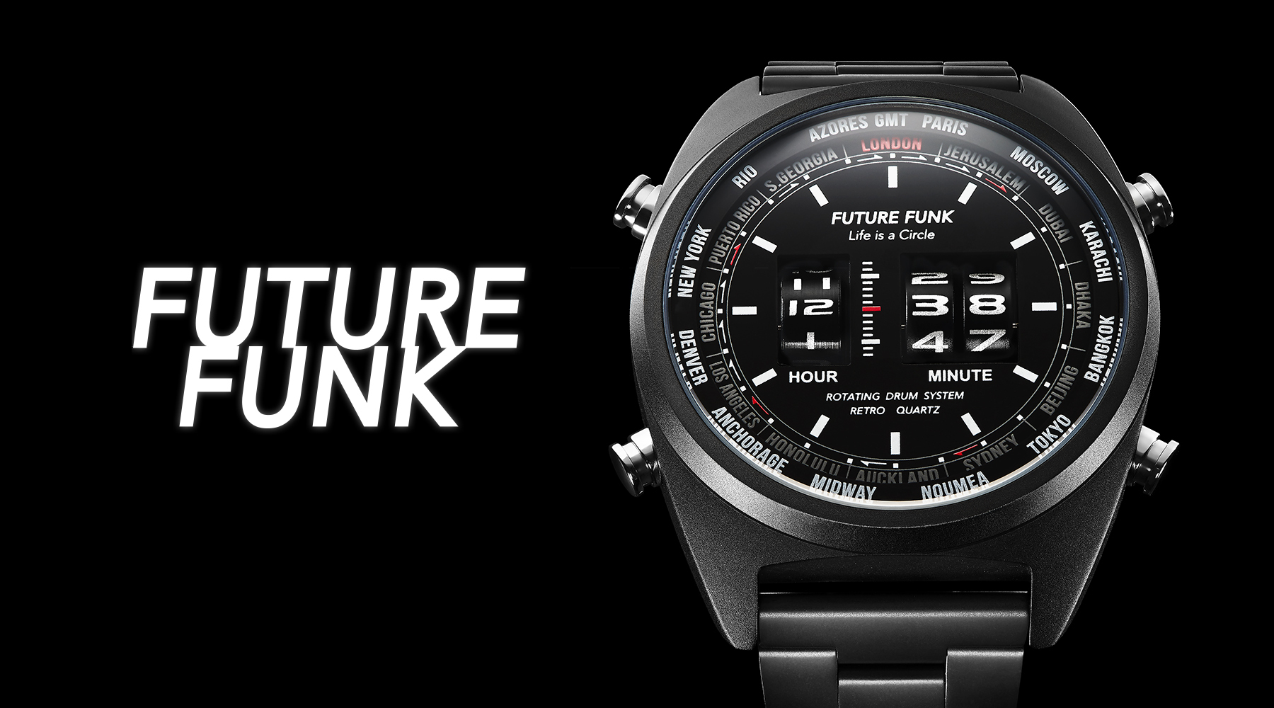 ローラー式腕時計「FUTURE FUNK」に新作登場！遊びゴコロあふれる 