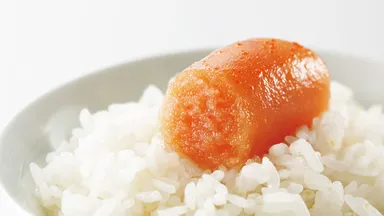 明太子と炊き立てご飯